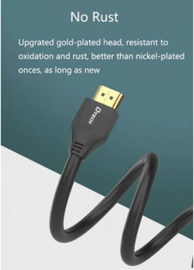 DTECH DT-H203 HDMI Cable, 8K @ 60Hz / 4k @ 120Hz Resolution, 48Gbps Bandwidth