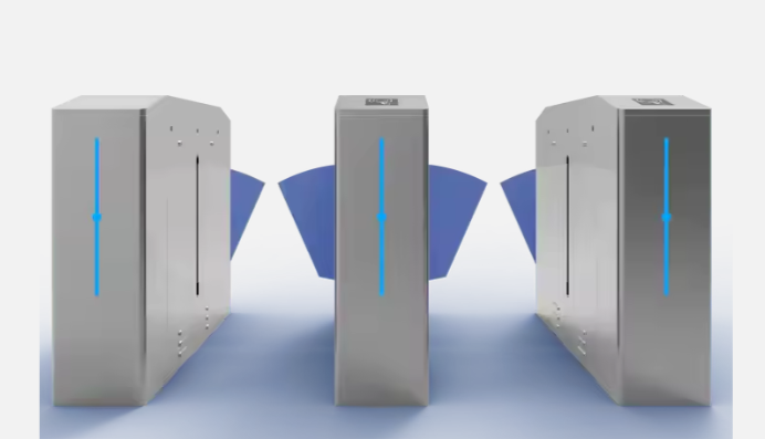 Flap Barrier DC Motor QR Code Smart Electronic Turnstile 304 SUS Turnstile Gate for Stadium School