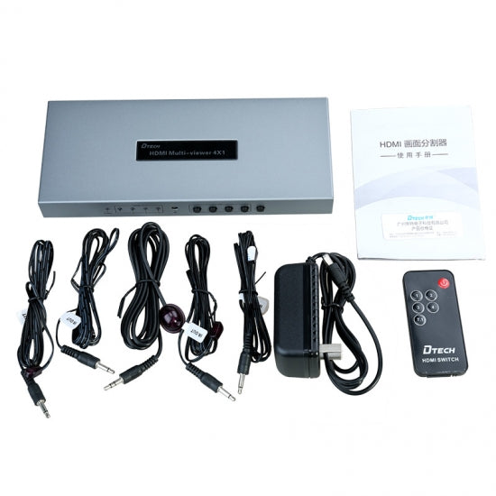 DTECH DT-7056 HDMI 4X1 Quad multi-viewer with IR