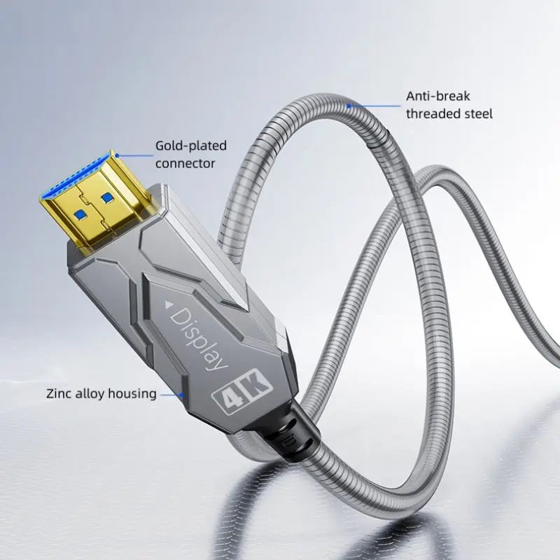 DTECH 4K Version 2.0 Cable 15m 20m 25m 30m Support HDCP2.2 Armored 4K@60Hz eARC AOC Fiber Optic HDMI Cable
